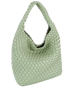 Fashion Woven Shoulder Bag Satchel CQF015 GREEN